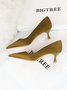 Damen minimalistisch Weinglas Absatz Flach Pumps