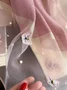 Elegant Schmetterling Stickerei Perlen Leicht Nachahmung Seidentuch