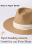 Böhmisch Farbblock Atmungsaktiv Stroh Hut für Urlaub