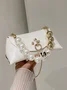 Elegant Nachgemachte Perle Perlen Handtasche Mit Abnehmbar Umhängetasche Gurt