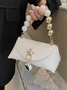 Elegant Nachgemachte Perle Perlen Handtasche Mit Abnehmbar Umhängetasche Gurt