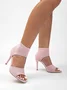 minimalistisch Gestrickt Mesh Stiletto-Absatz Schnalle um Knöchel