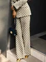 Urban Kariert Print Hose mit Weitem Bein