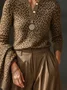 Garn/Wollgarn Urban Leopard Geknöpft Pullover