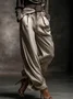 Elegant Unifarben Pumphose Hose Kein Gürtel