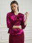 Karree-Ausschnitt Elegant Regelmäßige Passform Bluse