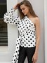 Normal Elegante Bluse mit Polka Dots