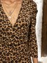 Sexy Leopard Kleider mit Rüschen