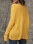 Gelb Unifarben Lässig Baumwollmischung Shirts & Blusen&Shirts