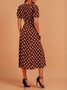 V-Ausschnitt Süße Kleider mit Polka Dots