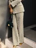 Urban Kariert Print Hose mit Weitem Bein