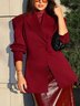 Elegant Unifarben Reverskragen Blazer